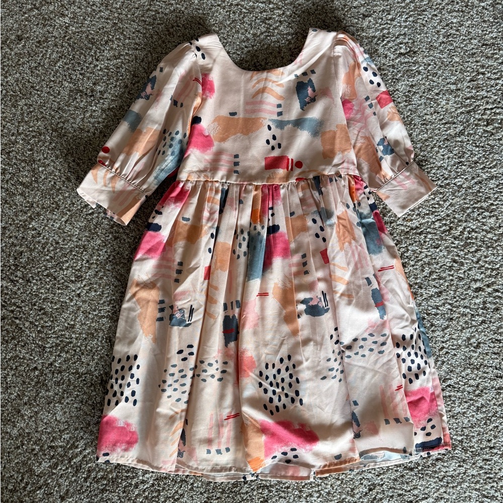 JessaKae Multicolor Abstract Kids Dress size 10-12 NWT